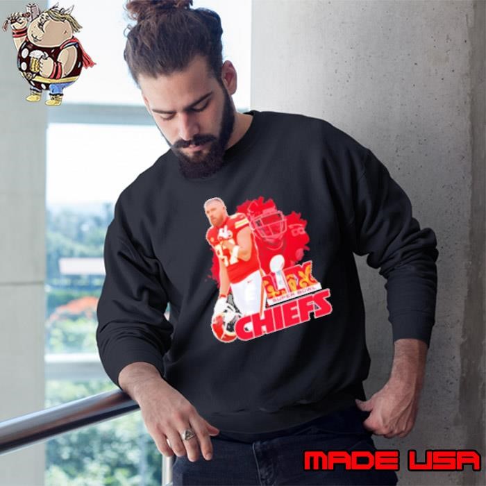 Chiefs vs. Eagles Super Bowl LIX Travis Kelce Sweatshirt