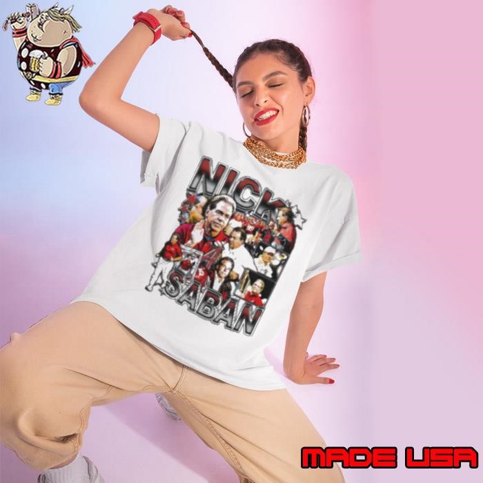 Coach Nick Saban Alabama Crimson Tide photos Ladies tee