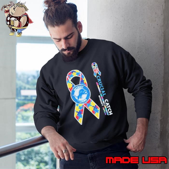Detroit Lions NFL crucial catch intercept autism Sweatshirt
