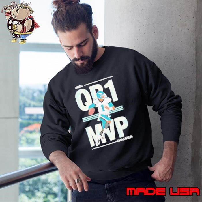 Jalen Hurts QB1 MVP Champion Philadelphia Eagles 2024 Sweatshirt