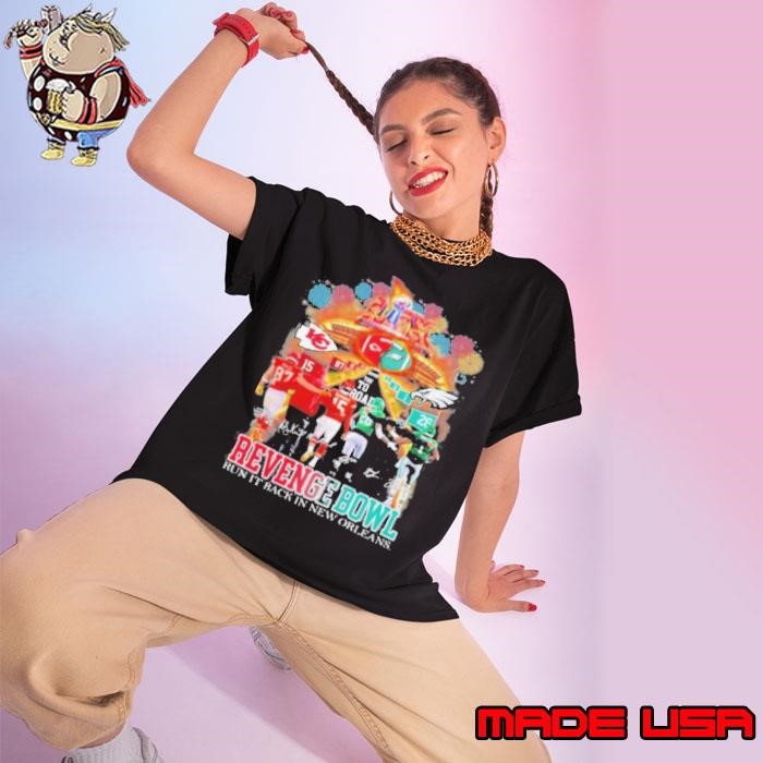 Kansas City Chiefs And Philadelphia Eagles Revenge Bowl 2025 Ladies tee