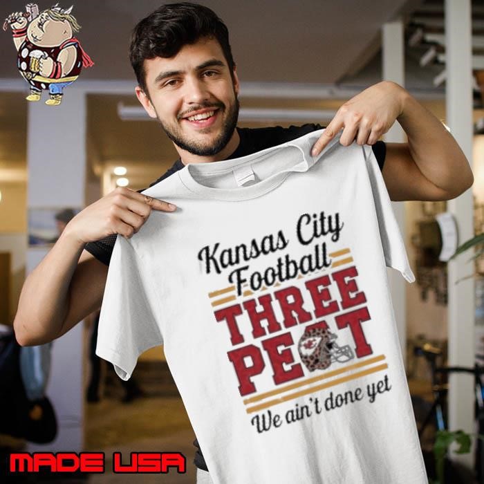 Kansas City Chiefs Football Three Peat We Ain't Done Yet Helmet Leopard Unisex