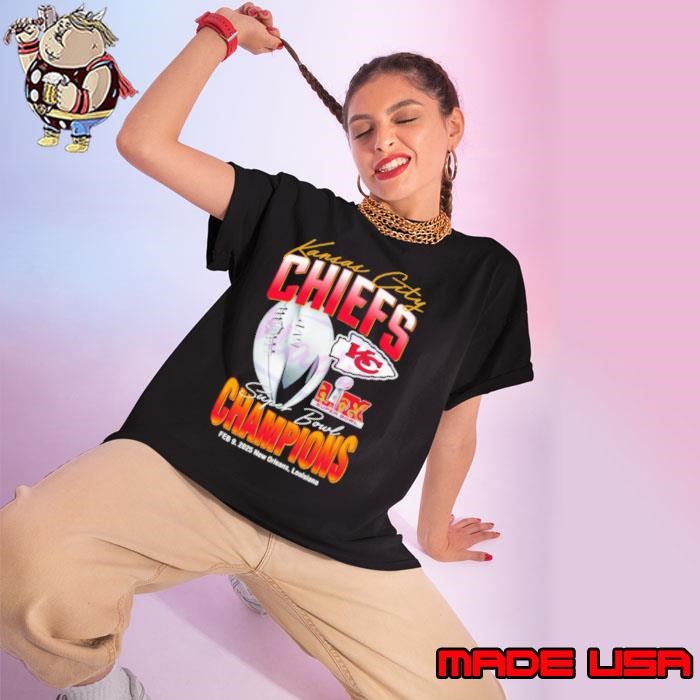 Kansas City Chiefs Lix Super Bowl Champions New Orleans Ladies tee