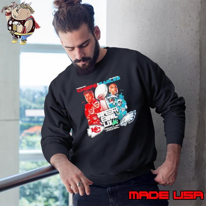 Kansas City Chiefs vs Philadelphia Eagles Matchup Super Bowl LIX February 2025 Sweatshirt