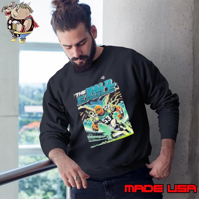 Landon Dickerson Philadelphia Eagles Wearing The Bald Eagle Zack Baun Sweatshirt