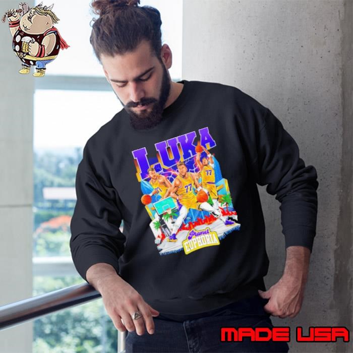 Luka Doncic Los Angeles Lakers basketball lightning cartoon Sweatshirt