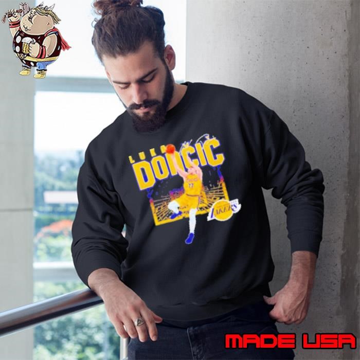 Luka Doncic Los Angeles Lakers signature shattered Sweatshirt