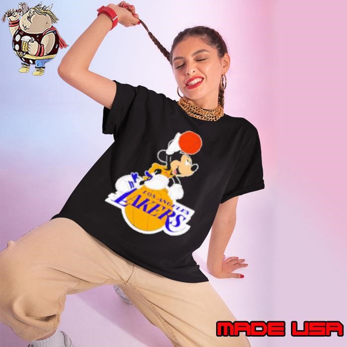 Mickey mouse dunk Los Angeles Lakers Ladies tee