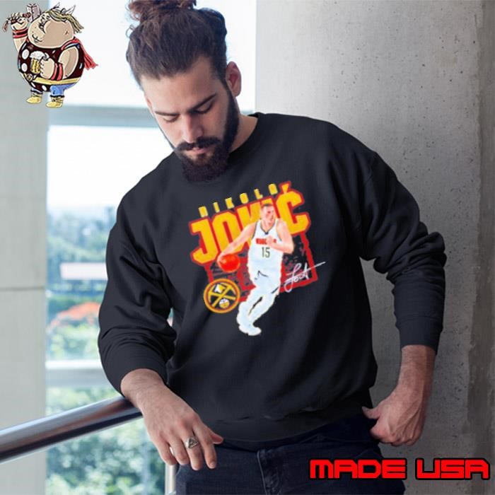 Nikola Jokic Denver Nuggets signature shattered Sweatshirt