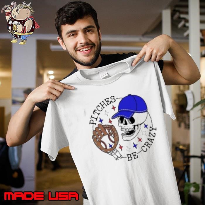 Pitchers be crazy skull baseball Unisex