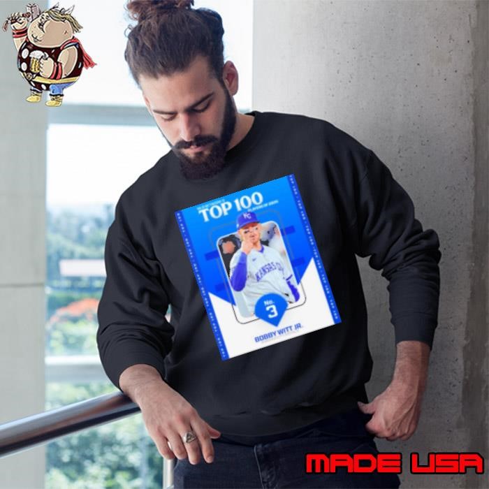 Poster MLB Network's Top 100 Players Of 2025 No 3 Bobby Witt Jr. Kansas City Royals Sweatshirt