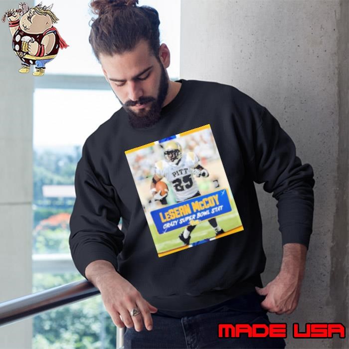 Poster Pitt Panthers Football LeSean McCoy Crazy Super Bowl Stat Chiefs vs Birds This Is Really Shady's Super Bowl Sweatshirt