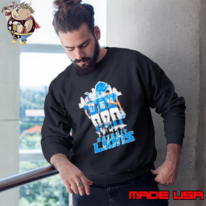 Sam LaPorta Jared Goff And Amon Ra St. Brown Detroit Lions Signatures Sweatshirt