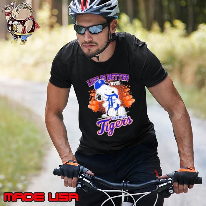 Snoopy life is better with Detroit Tigers Unisex