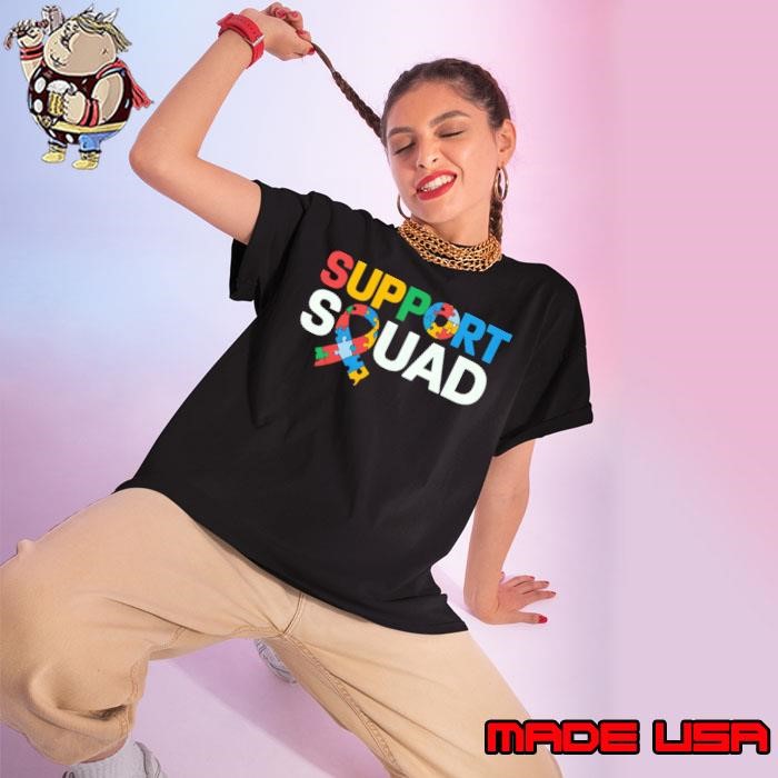 Support Squad Autism awareness warrior Ladies tee