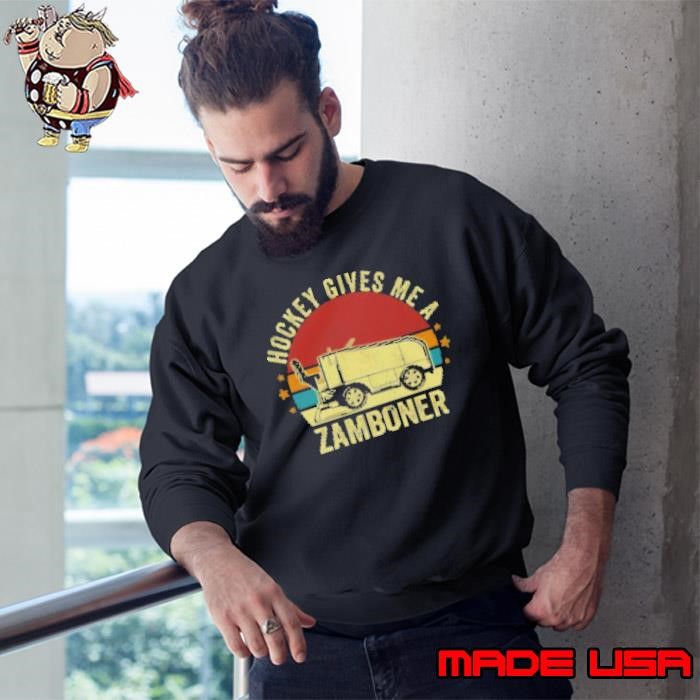 Top Hockey Gives Me A Zamboner Retro Sweatshirt