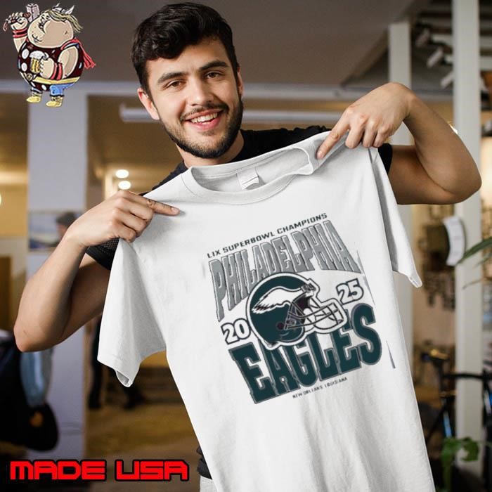 Vintage Lix Super Bowl Champions 2025 New Orleans Philadelphia Eagles T Unisex