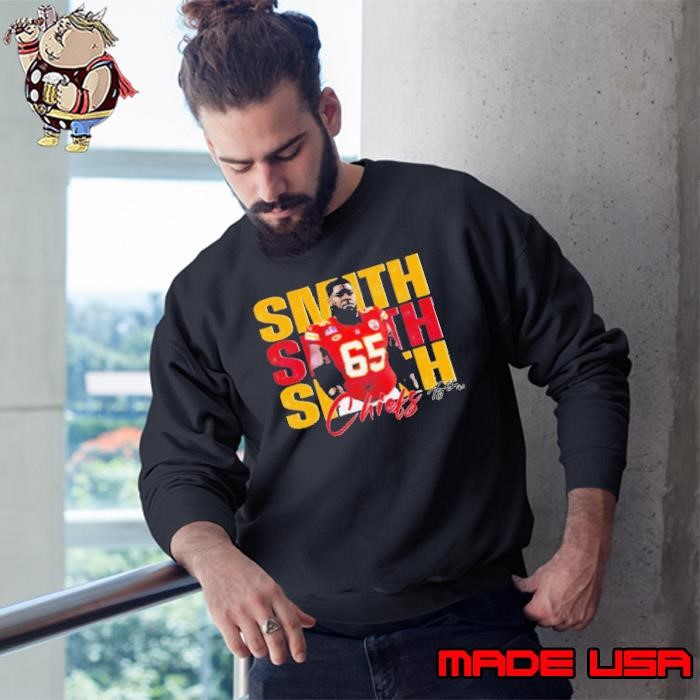 Vintage Trey Smith 65 Kansas City Chiefs Football Players Super Bowl 2025 Sweatshirt