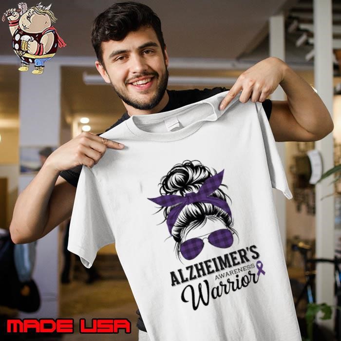 Alzheimer's Awareness Day Warrior Messy Bun Women Unisex