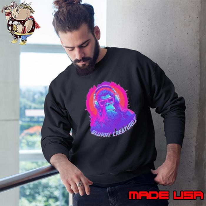 Blurry Creatures Bigfoot Headphones Sweatshirt