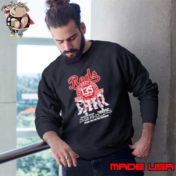 Cincinnati Reds 135 Seasons 1890 2025 Abbey Road Thank You For The Memories Sweatshirt
