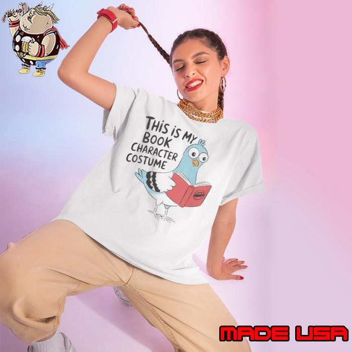 Funny This Is My Book Character Costume Pigeon Reading Ladies tee