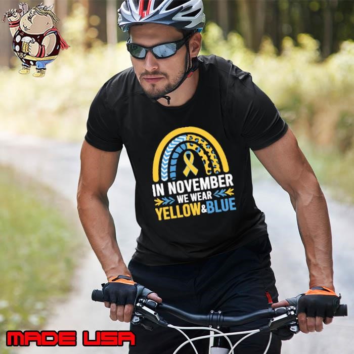 In November We Wear Yellow & Blue Leopard Dercum's Disease Unisex