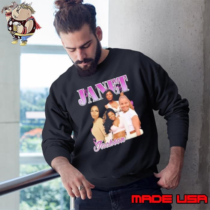 Janet Jackson American singer songwriter actress dancer Vintage Bootleg Sweatshirt
