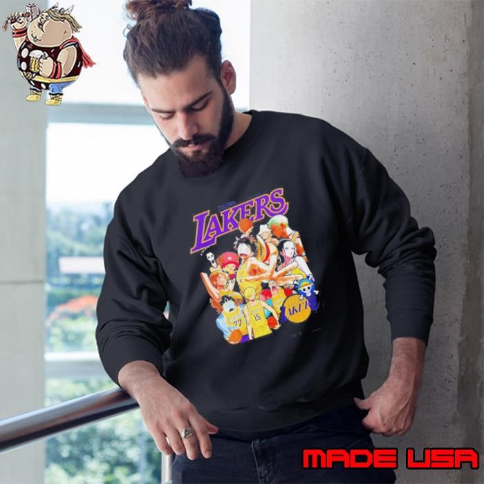Lakers X One Piece Straw Hat Pirates Member Sweatshirt