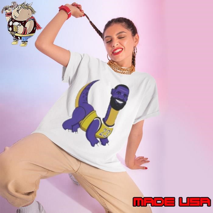 LeBrontosaurus LeBron James Los Angeles Lakers Ladies tee
