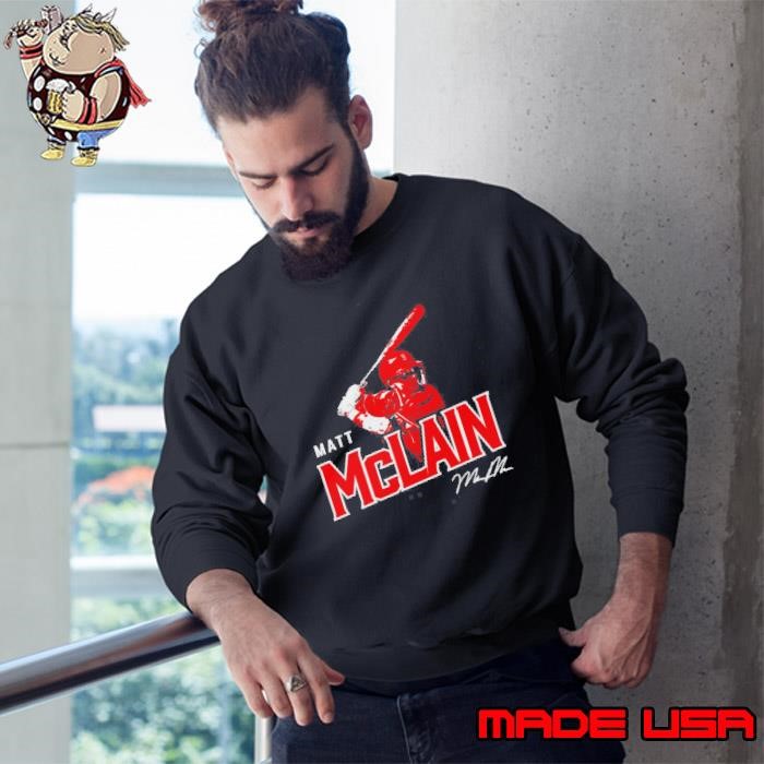 Matt McLain Ready To Strike Cincinnati Reds Sweatshirt