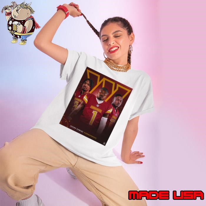 Poster The Washington Commanders new trio NFL Deebo Samuel, Jayden Daniels, Terry McLaurin 2025 Ladies tee