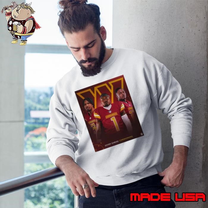 Poster The Washington Commanders new trio NFL Deebo Samuel, Jayden Daniels, Terry McLaurin 2025 Sweatshirt