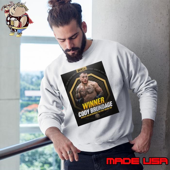 Poster UFC Fight Night Cody Brundage defeats Julian Marquez in the first round via TKO Mar 2025 Sweatshirt