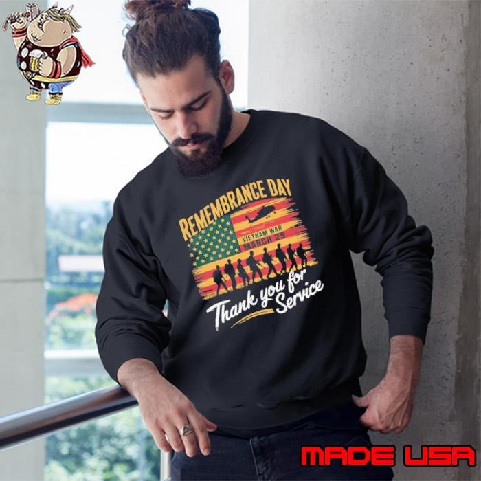 Remembrance Day March 29 US Vietnam Veteran USA Flag Sweatshirt