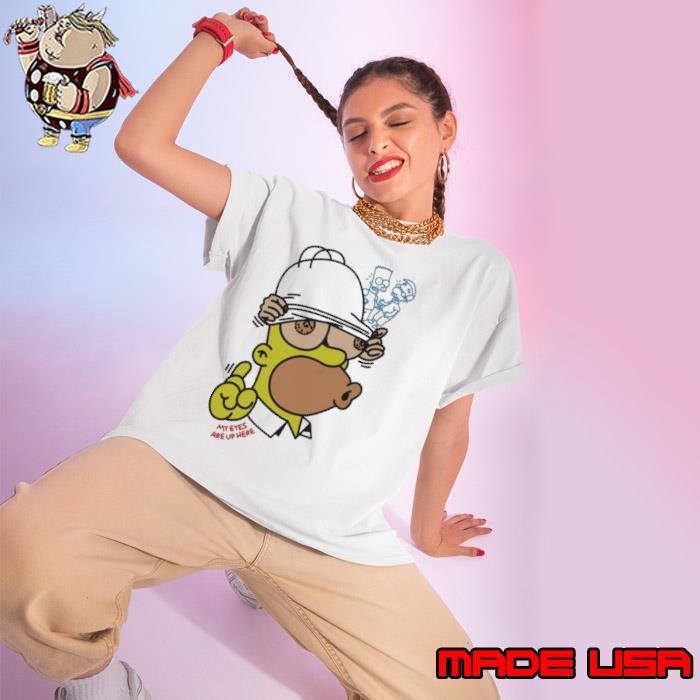 Simperson My Eyes Are Up Here 2025 Ladies tee