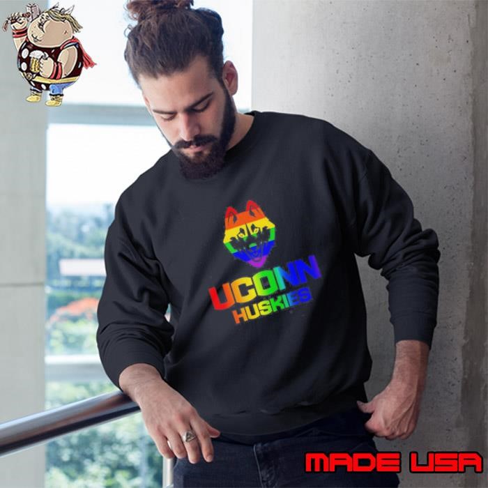UConn Huskies LGBT Pride Logo Sweatshirt