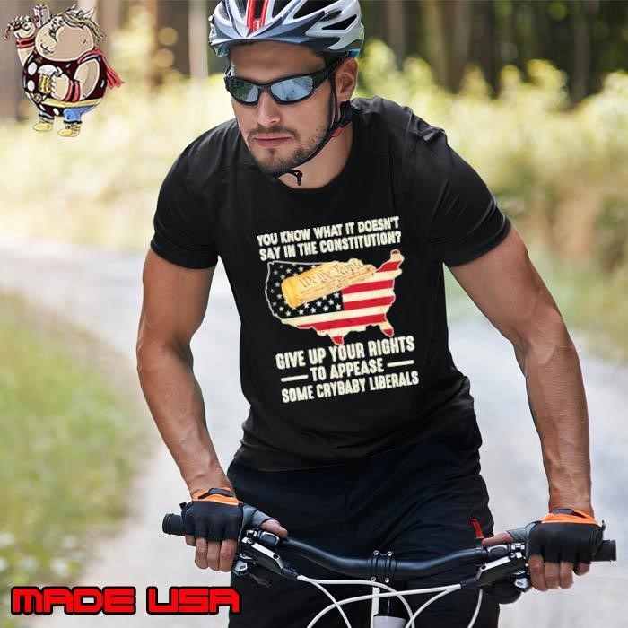 You know what it doesn't say in the constitution give up your rights usa flag Unisex