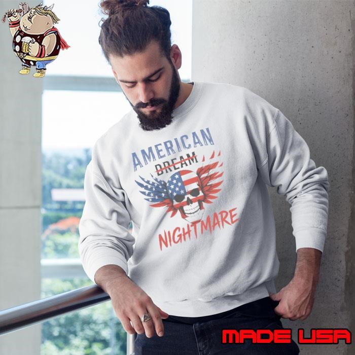 American Dream Nightmare America Skull Flag Sweatshirt