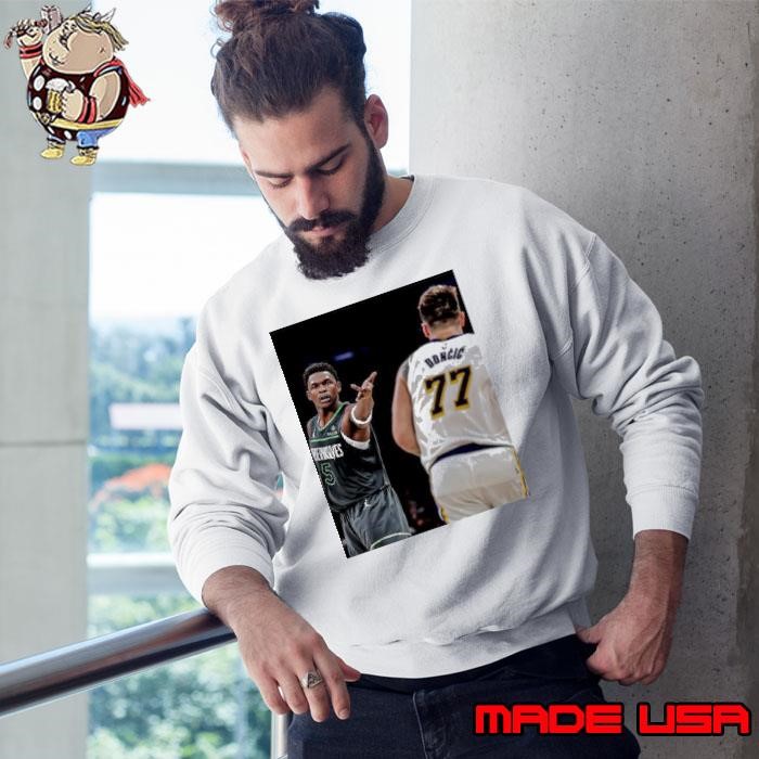 Anthony Edwards Taunting Luka Doncic Spider-Man Sweatshirt