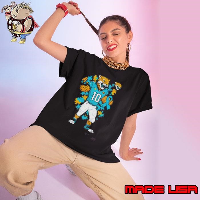 Autism Awareness Jacksonville Jaguars Mascot 2025 Ladies tee