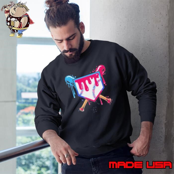 Baseball Drip Ice Cream Cros Bat Sweatshirt