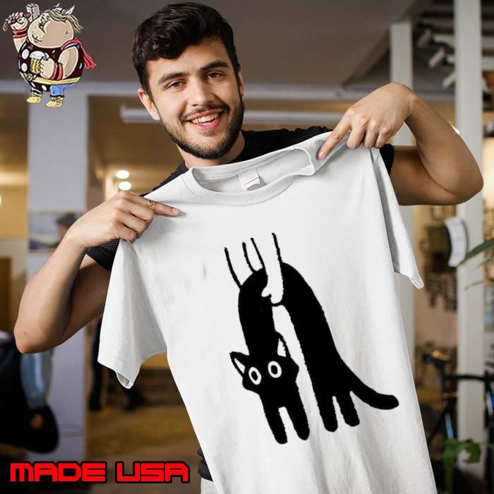 Black cat arching back Unisex