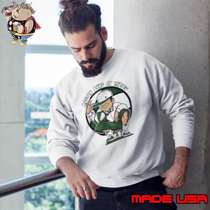 Boston Celtics runs on threes basketball Sweatshirt