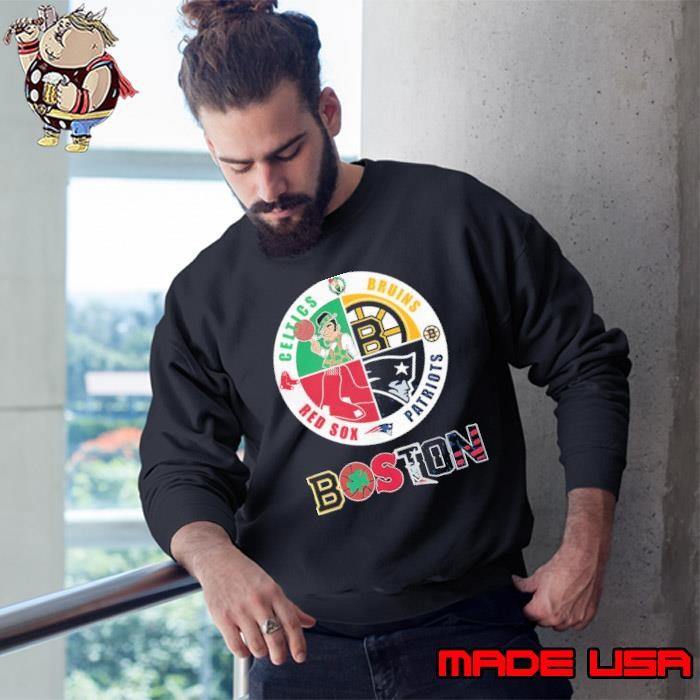 Boston four major sports teams circle emblem Sweatshirt