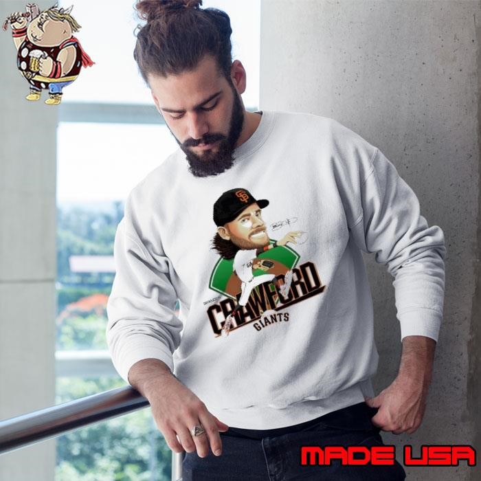 Brandon Crawford caricature San Francisco Giants signature Sweatshirt