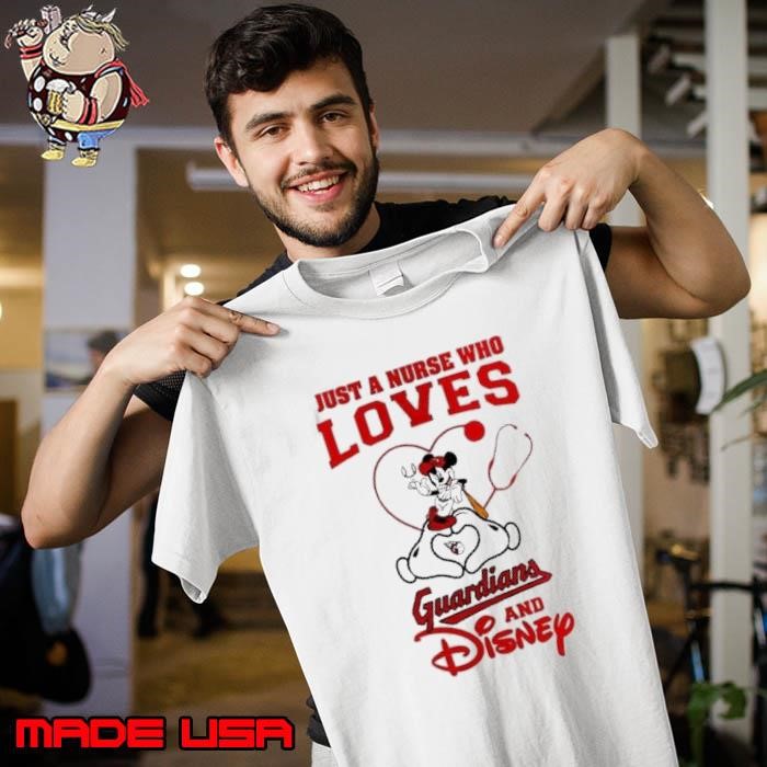 Cleveland Guardians Mickey Mouse just a nurse who loves and Disney Baseball Unisex