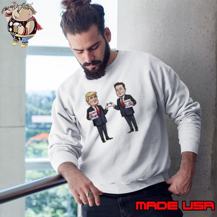 Dump Trump deport Elon Musk protest heart hands Sweatshirt