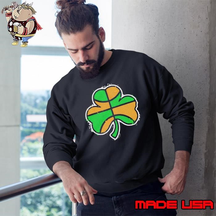 Green and gold basketball shamrock Sweatshirt