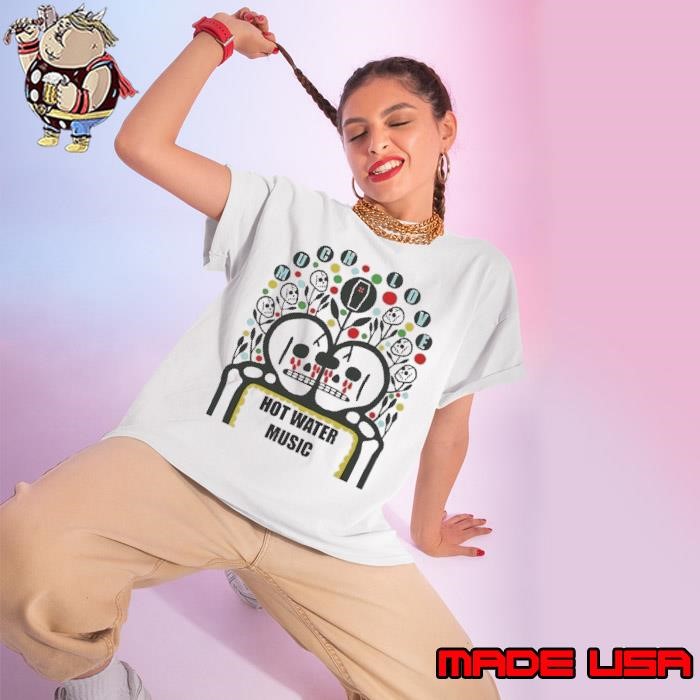 Hot water music much love skull Ladies tee